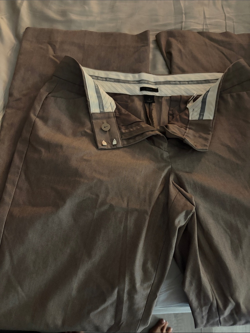Express Women's Boot Cut Dress Pants in Brown